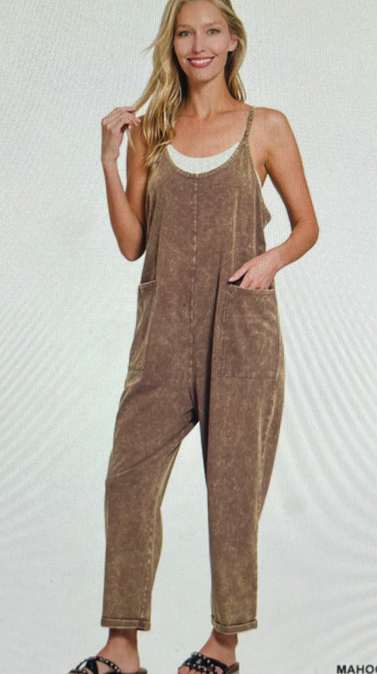 Mahogany Pocket Jumpsuit