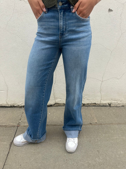 Westbury Cuffed Wide Leg Jean