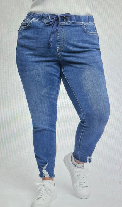 Plus Size Denim Jogger Jean