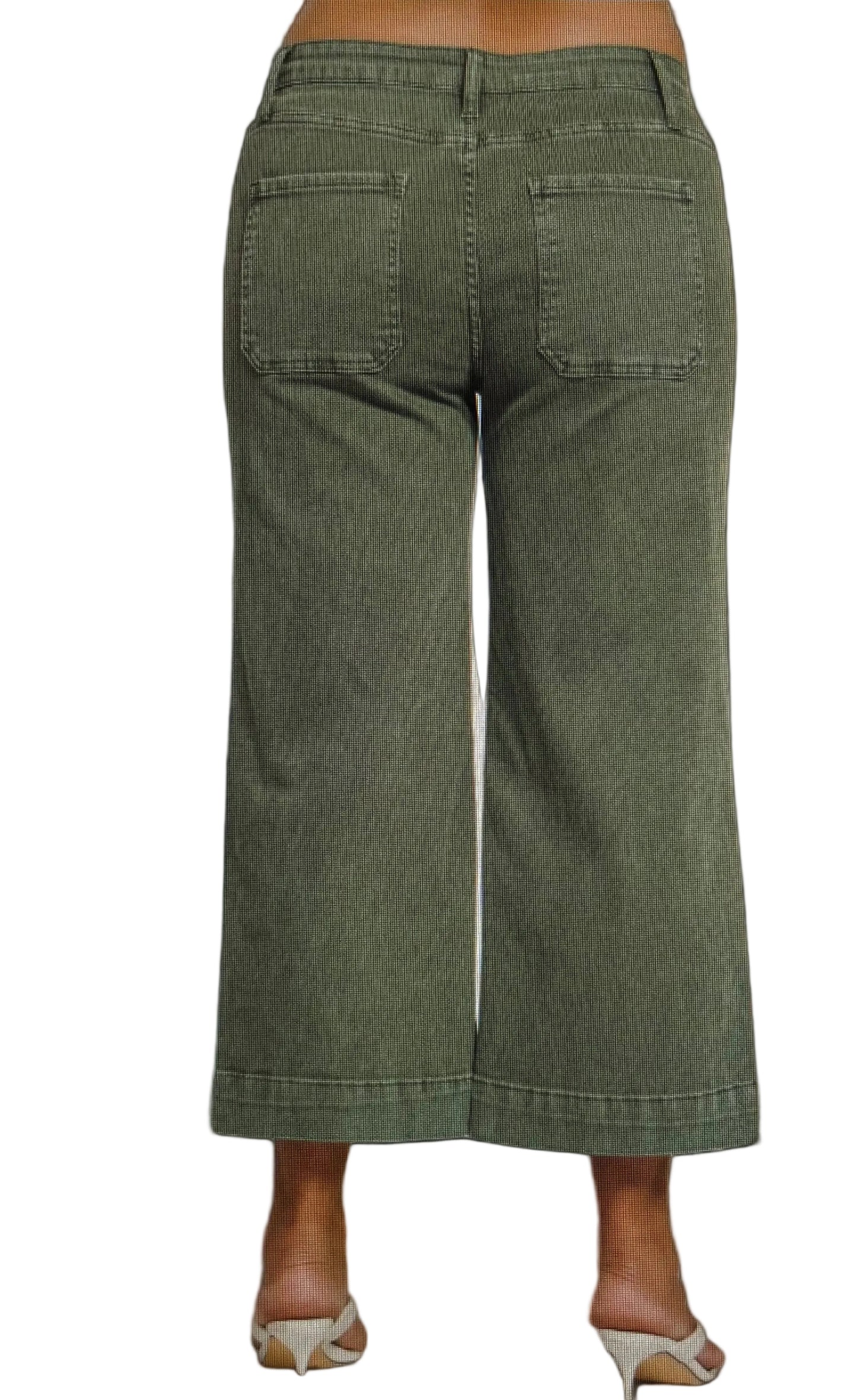 Crop Wide Leg Colored Denim PLUS