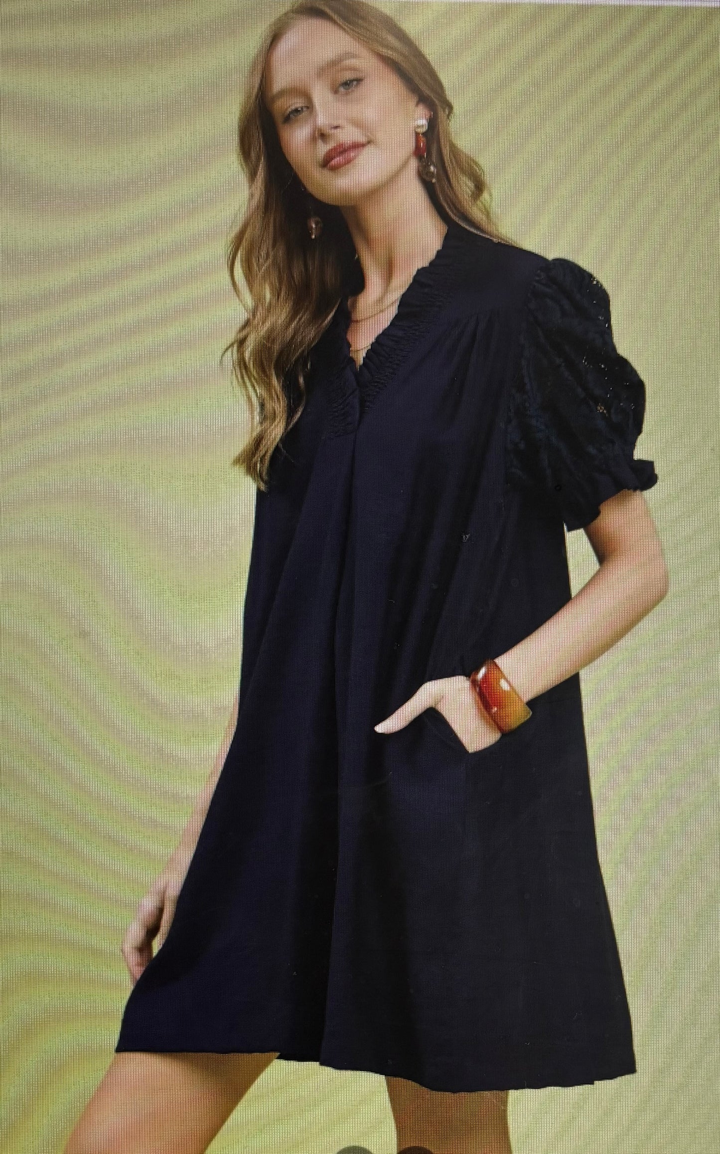 Lace Smocked Babydoll Dress