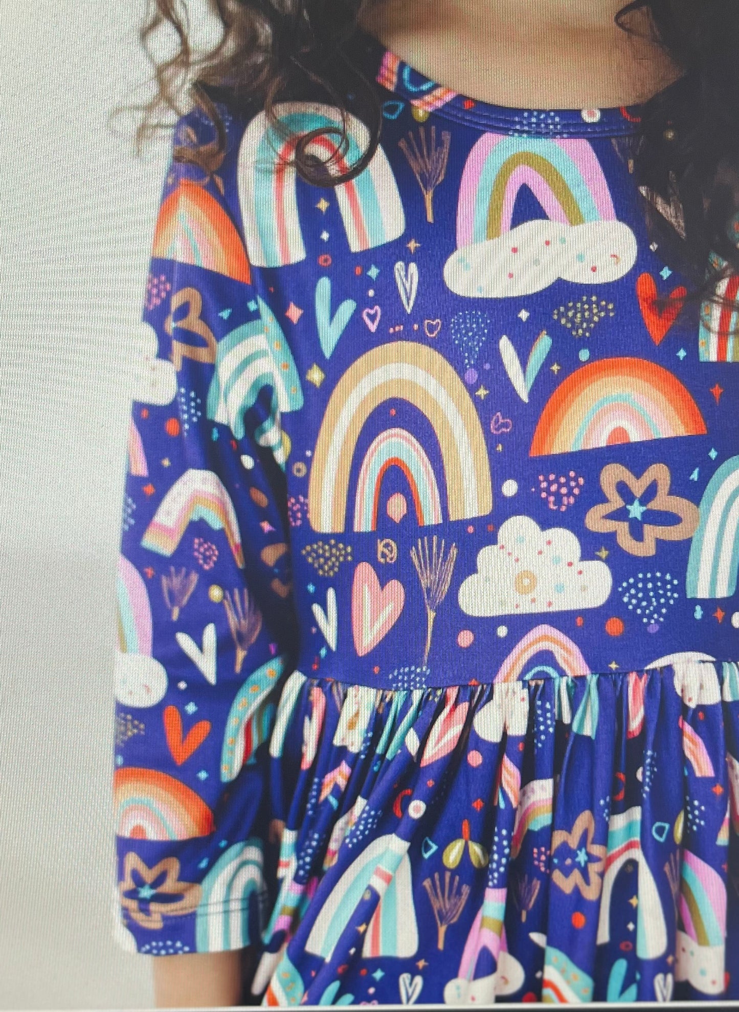 Midnight Rainbows Twirl Dress