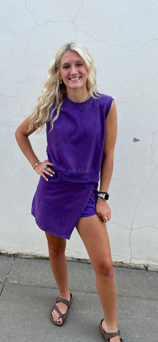 Athletic Top and Short Skirt Set
