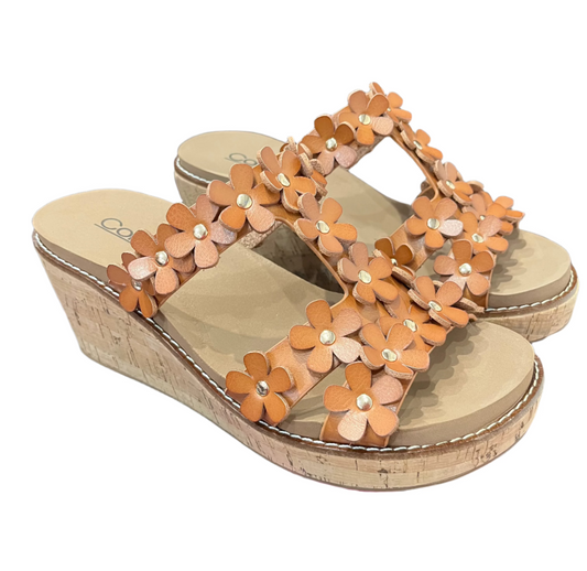 Mic Drop Cognac Wedge Sandal