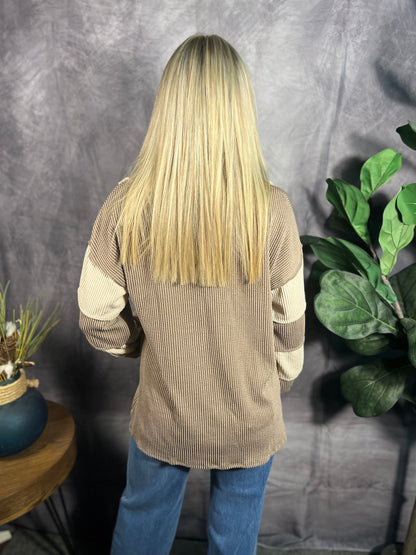 Collared Rib Vintage Top Coco