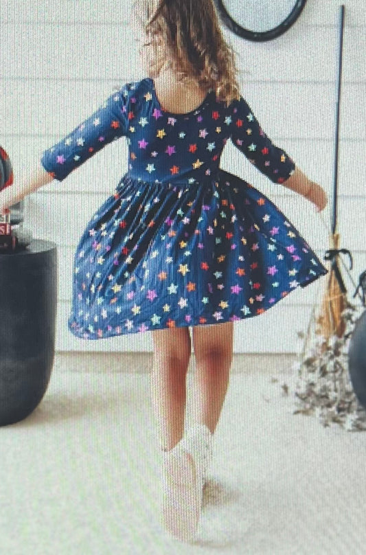 Fall Stars Twirl Dress