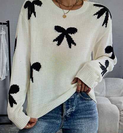Black Bows Sweater Top