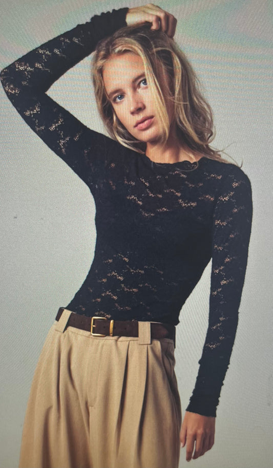Floral Stretch Lace Layering Top