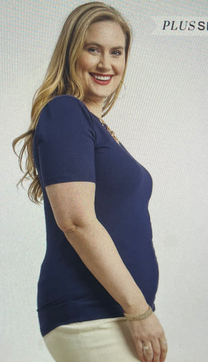 Navy Second Skin Tee PLUS