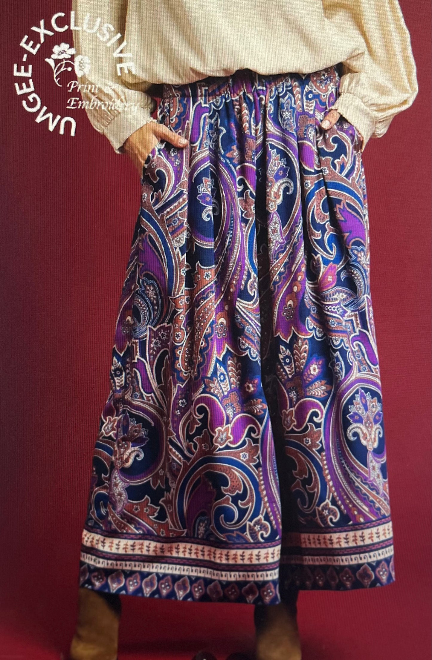 Purple Mix Boho Pant