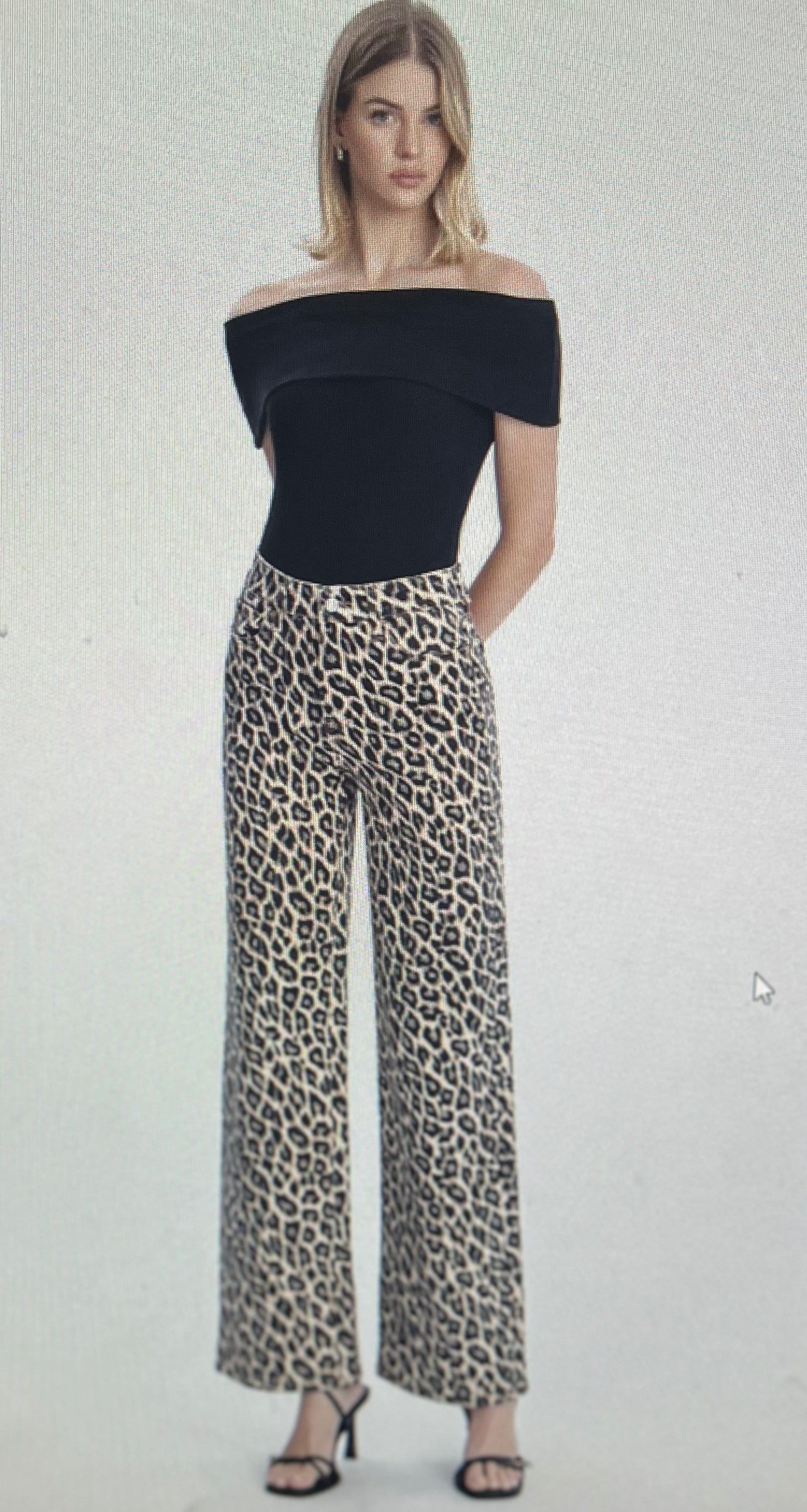 Leopard Wide Leg Jean