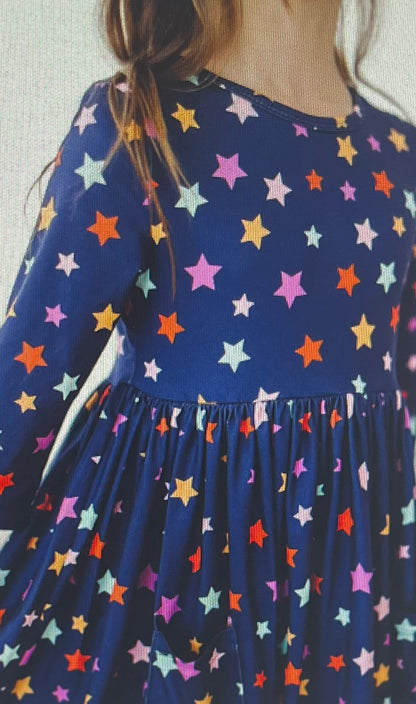 Fall Stars Twirl Dress