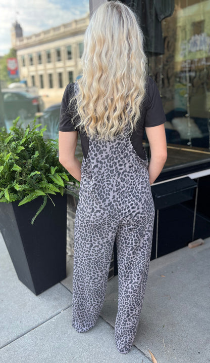 Leopard Ribbed Overall