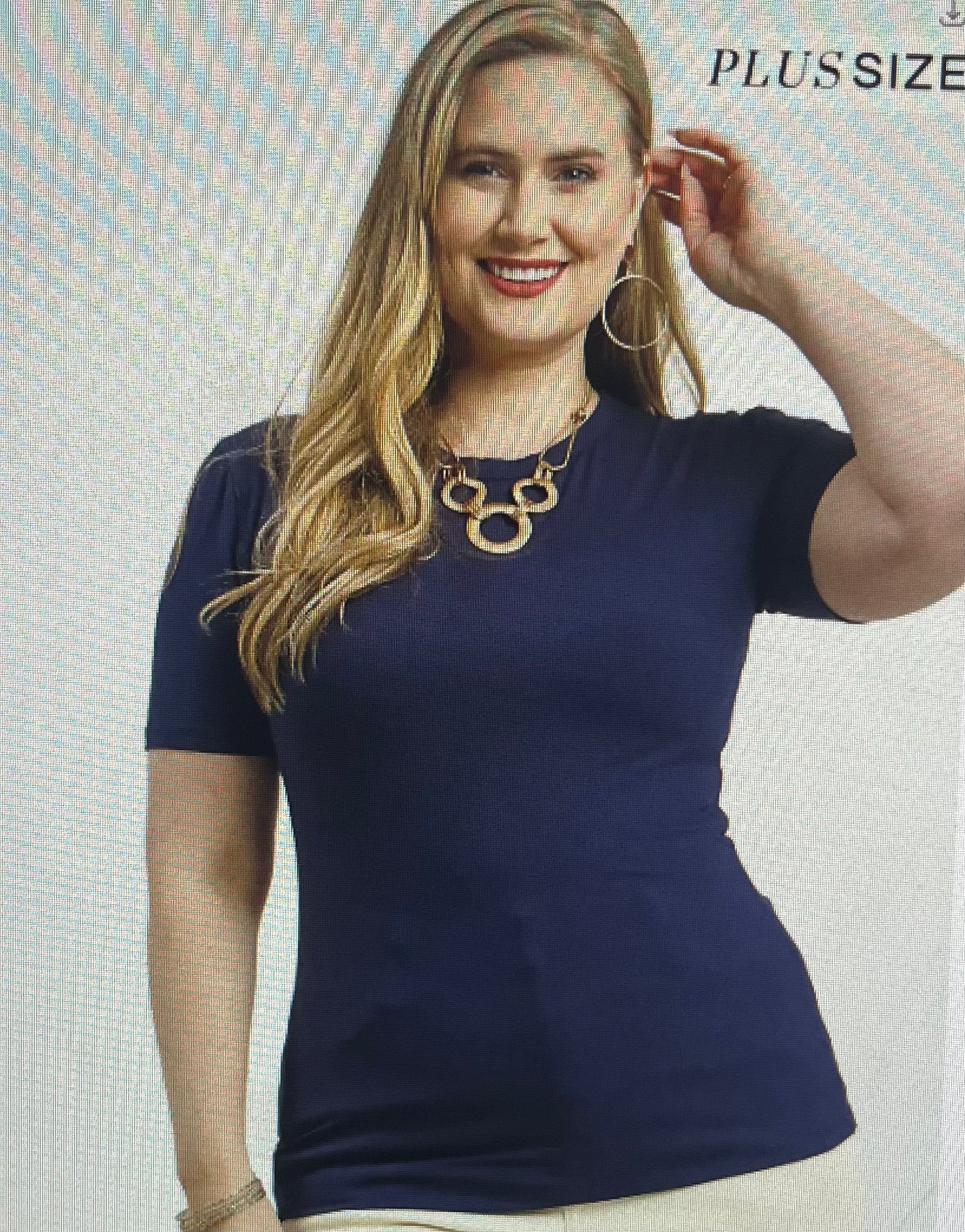 Navy Second Skin Tee PLUS