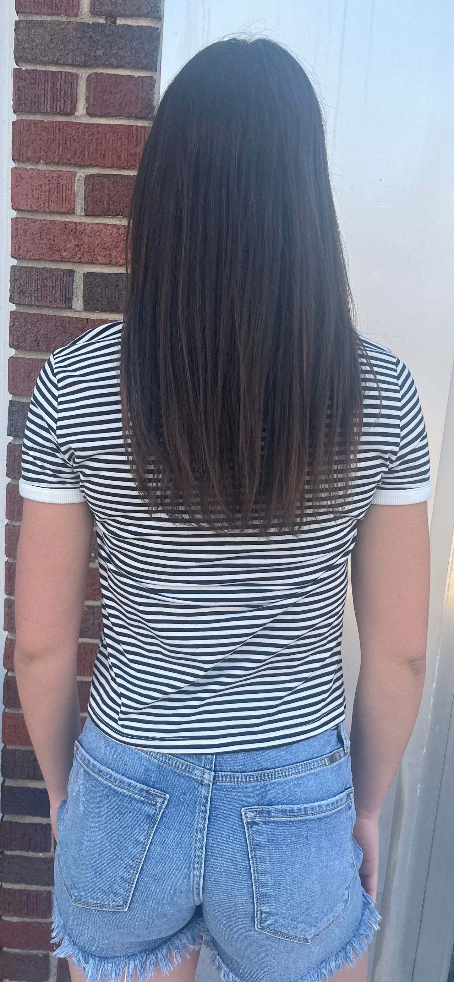 Fitted Stripe Stretch Tee