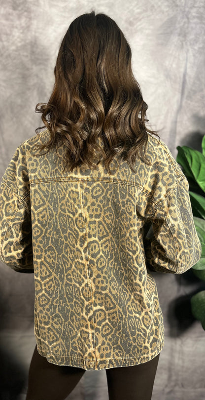Leopard Print Barn Jacket
