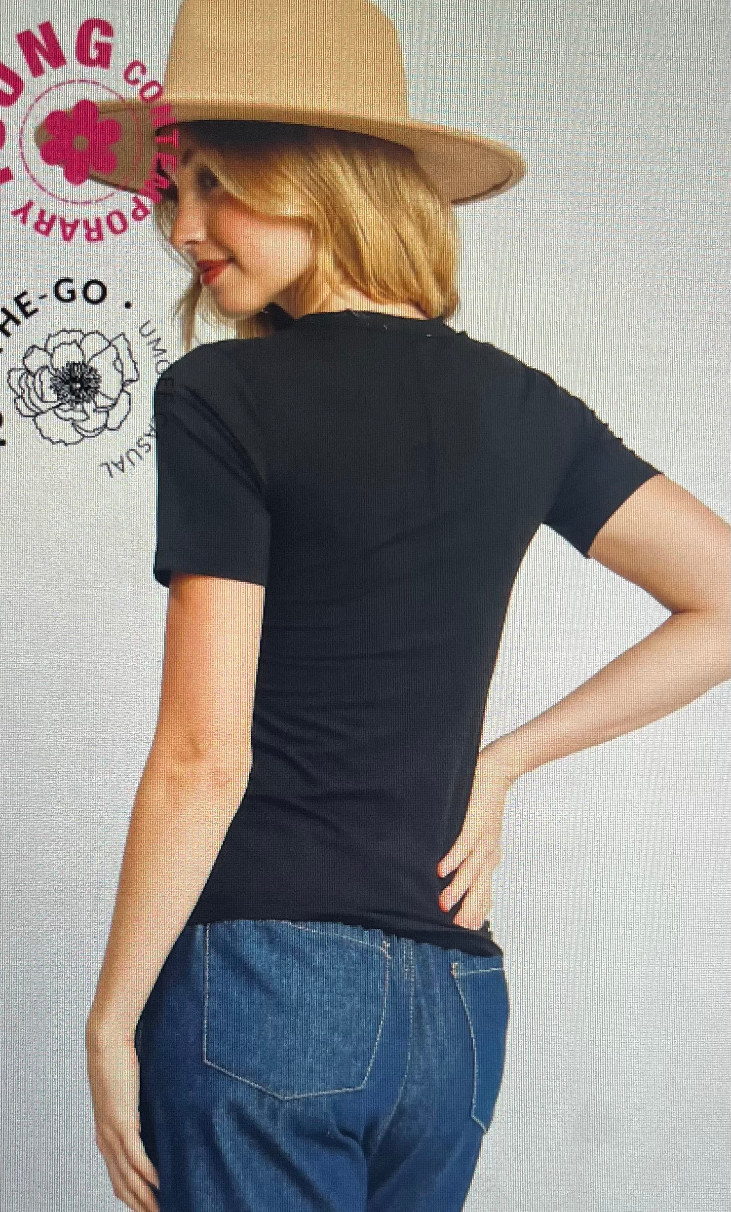 Black Second Skin Crew Tee