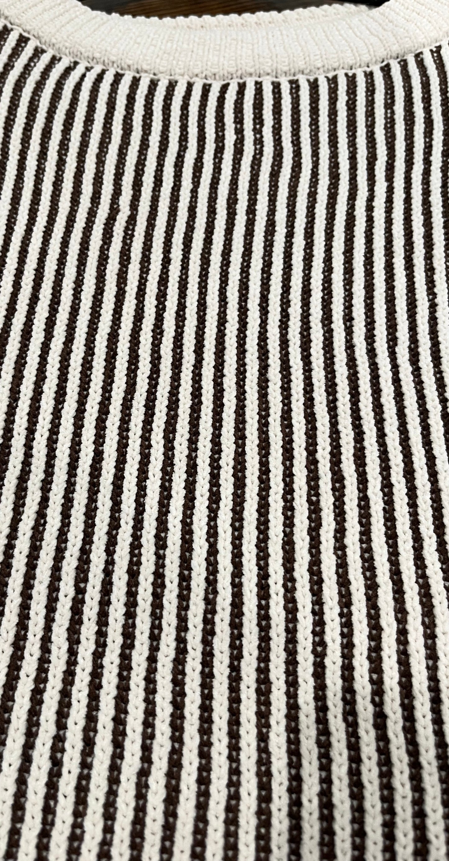 Exposed 2 Tone Sweater BRN PLUS