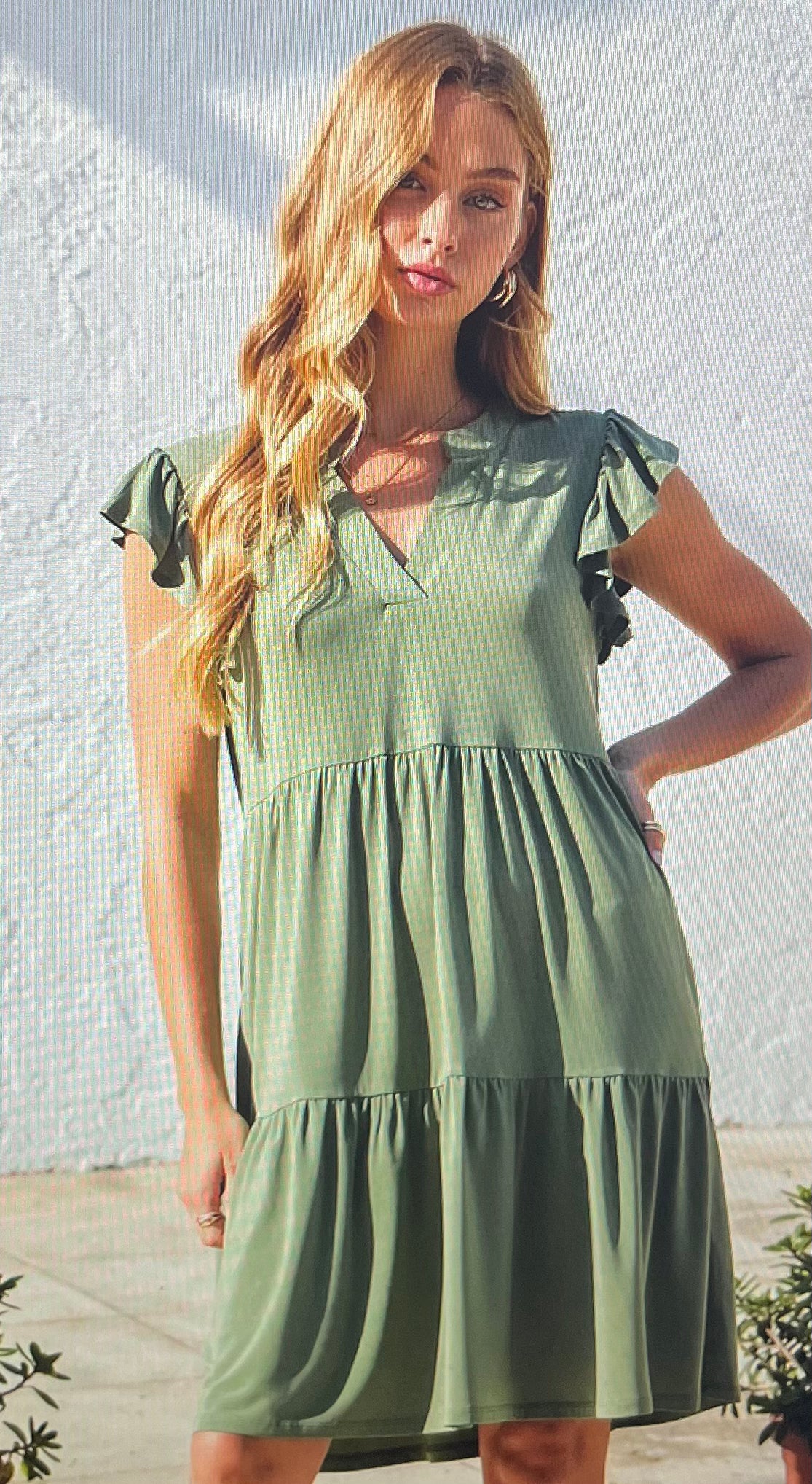 Pistachio Flutter Forever Dress