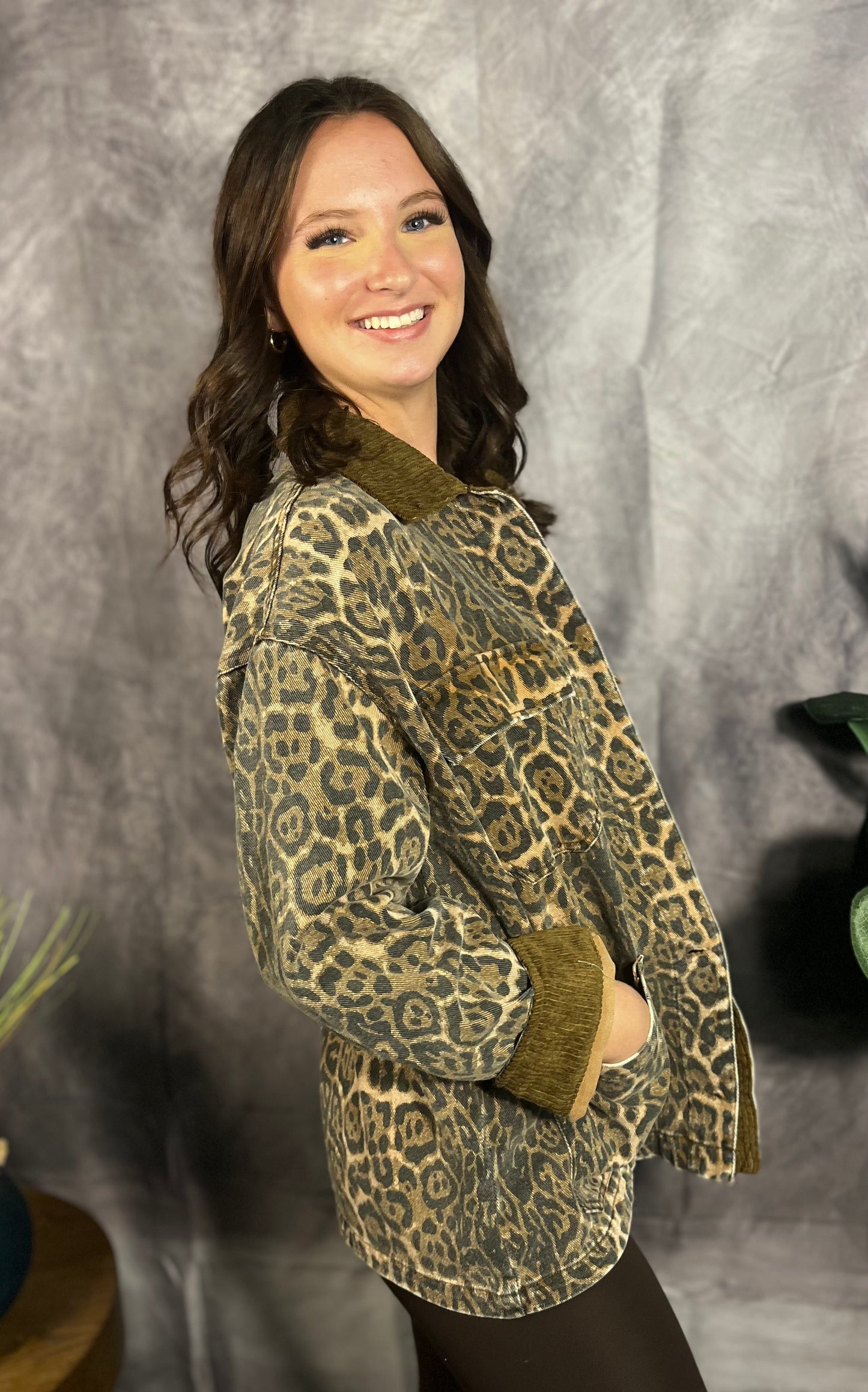 Leopard Print Barn Jacket