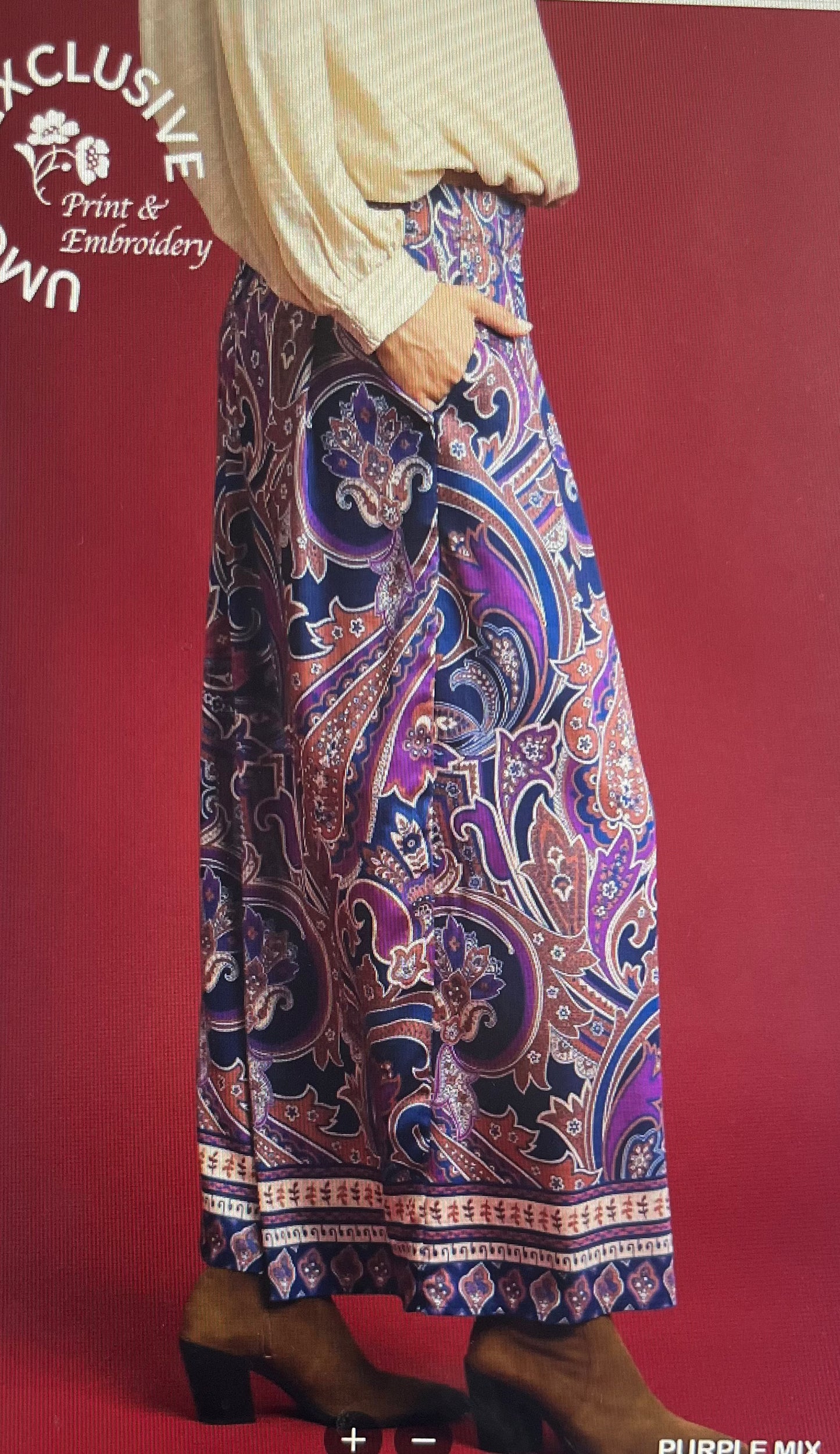 Purple Mix Boho Pant