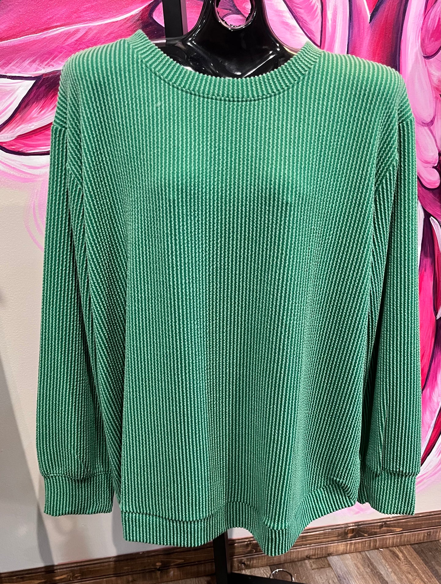 Ribbed Long Sleeve Top PLUS