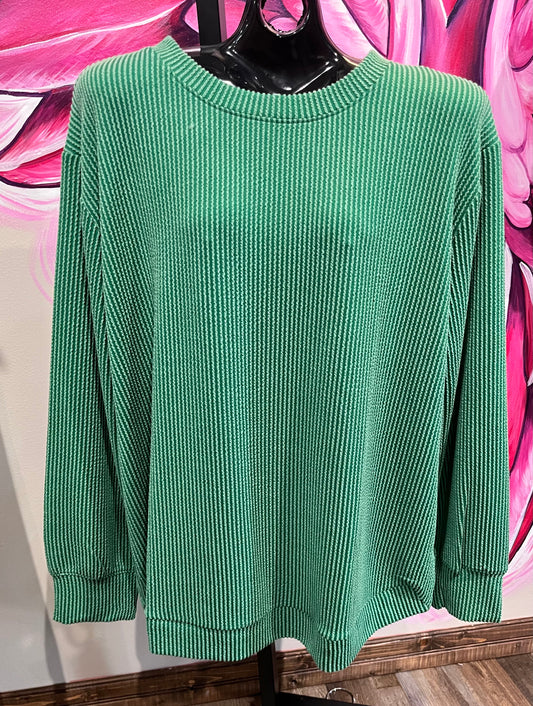 Ribbed Long Sleeve Top PLUS