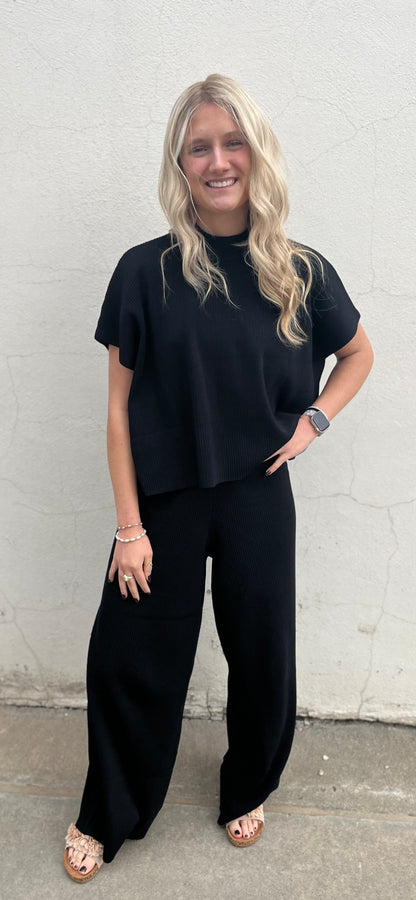Black Top & Bottom Set