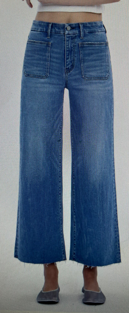 HW Wide Leg Crop Denim