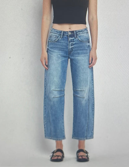 HW Light Wash Barrel Jean