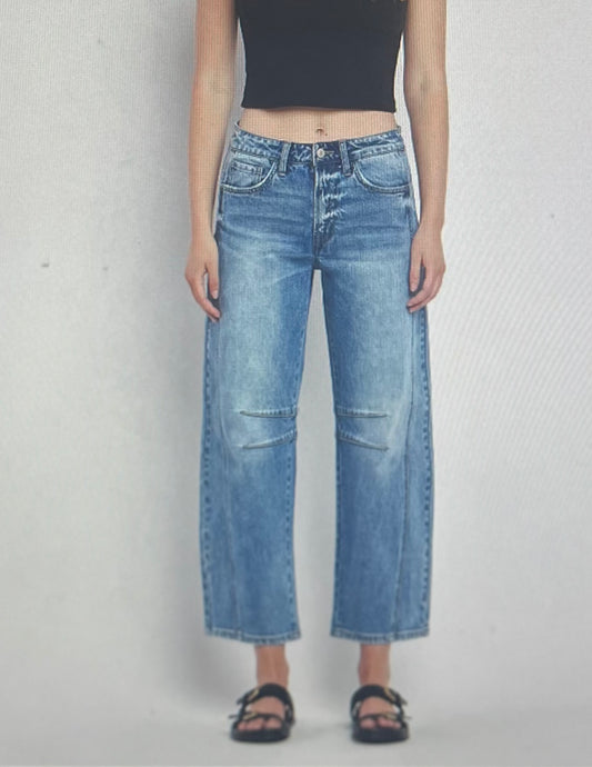 HW Light Wash Barrel Jean