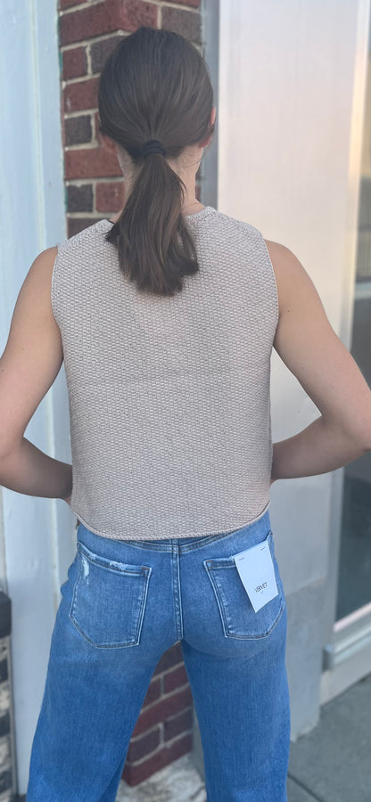 Ash Mocha Tie Vest