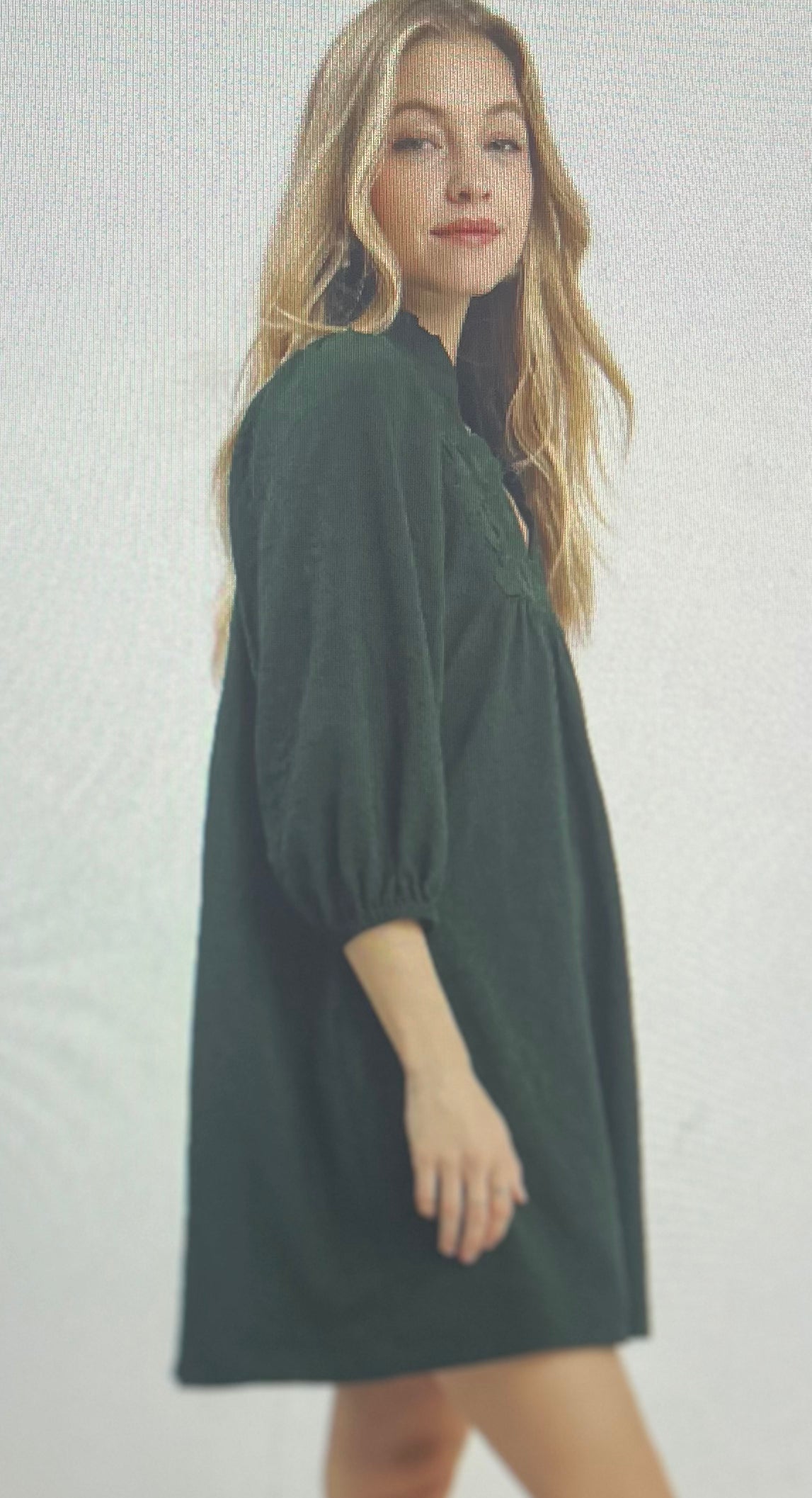 Hunter Green Lace Detail Dress