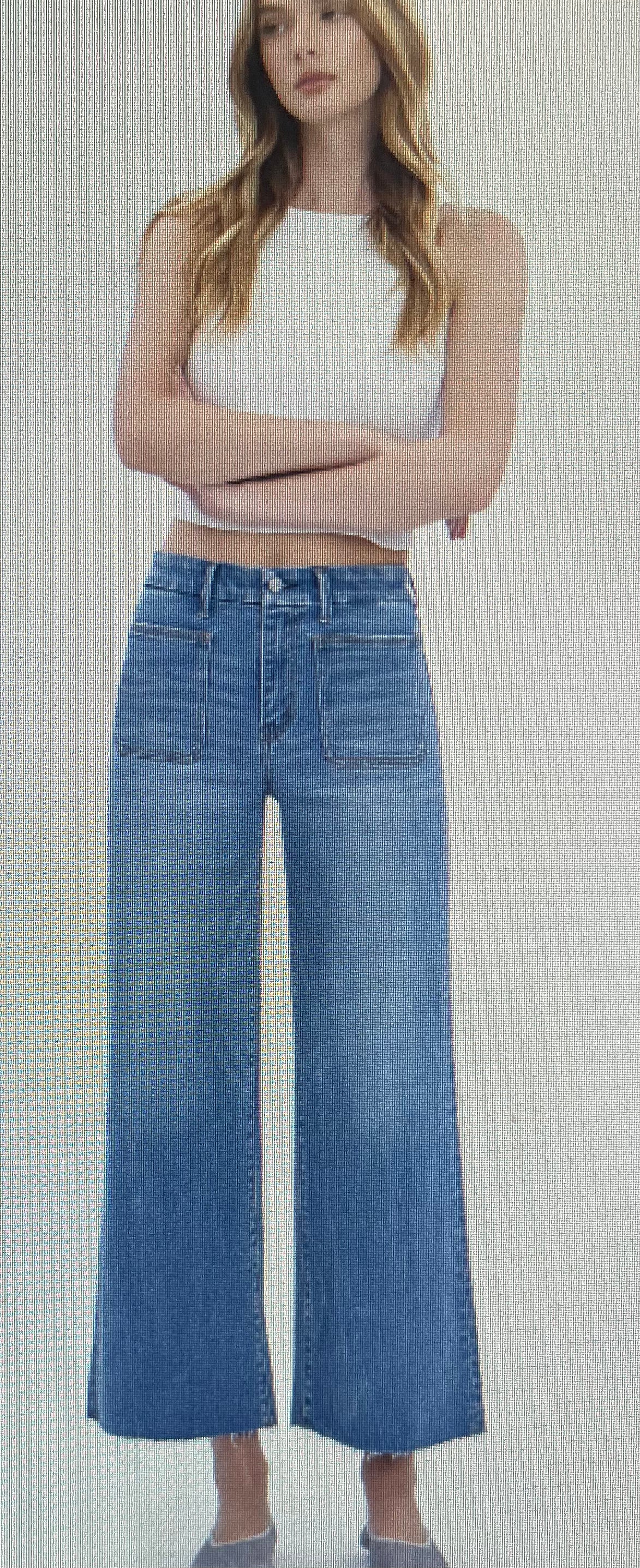 HW Wide Leg Crop Denim