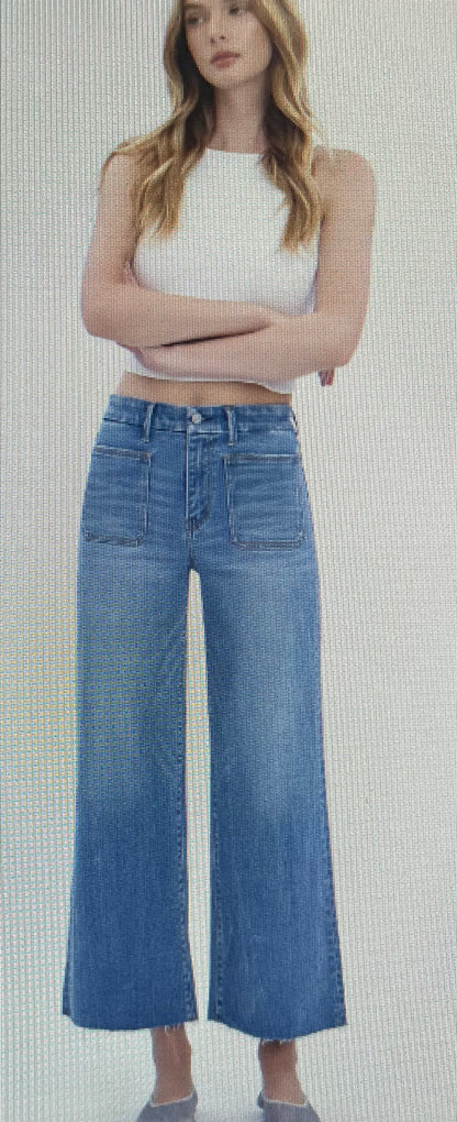 HW Wide Leg Crop Denim