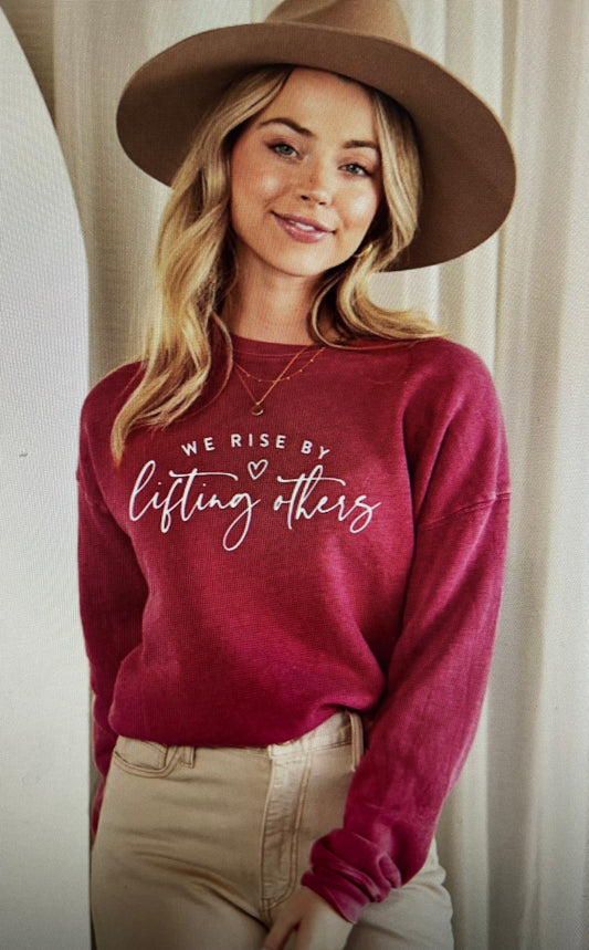 We Rise Sweatshirt Maroon
