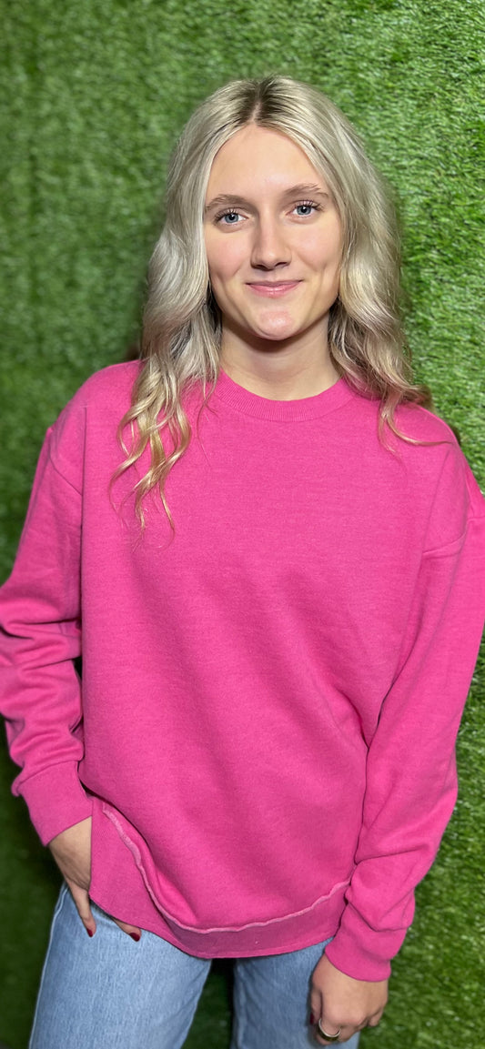 Raspberry Melange Sweatshirt