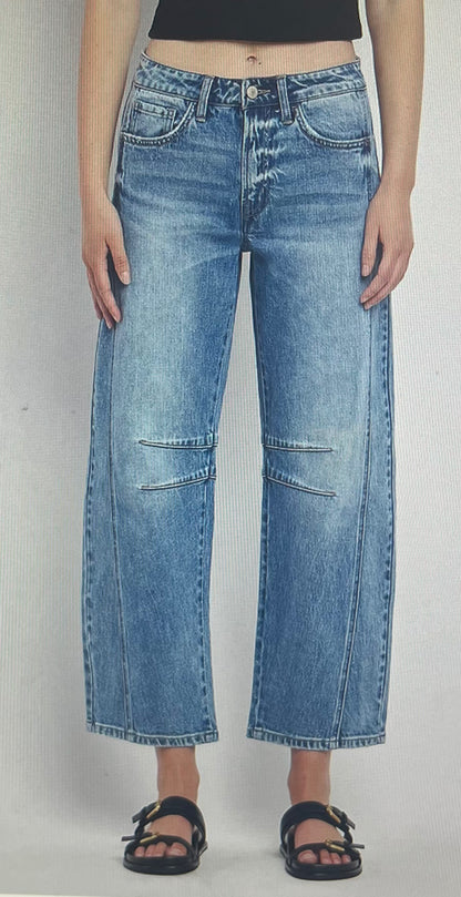 HW Light Wash Barrel Jean