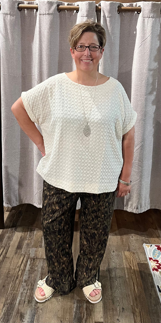 Camo Wide Leg Pant PLUS