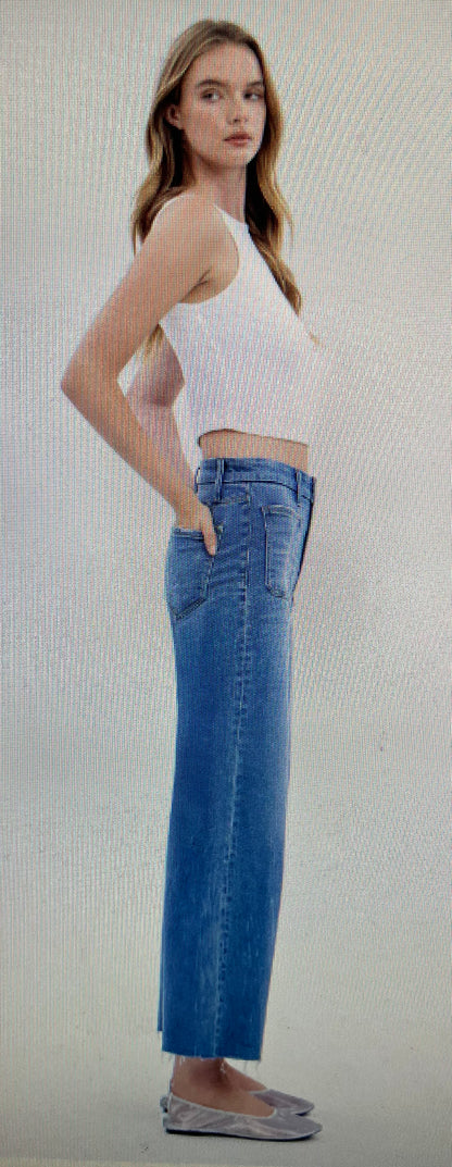 HW Wide Leg Crop Denim