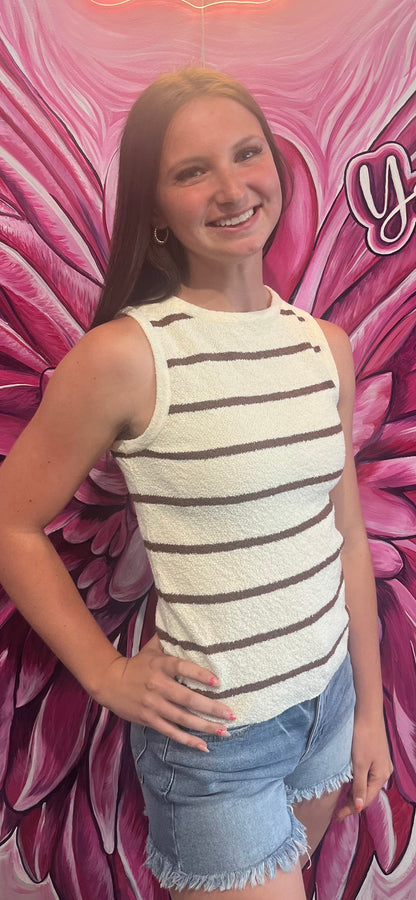 Stripe Sweater Tank