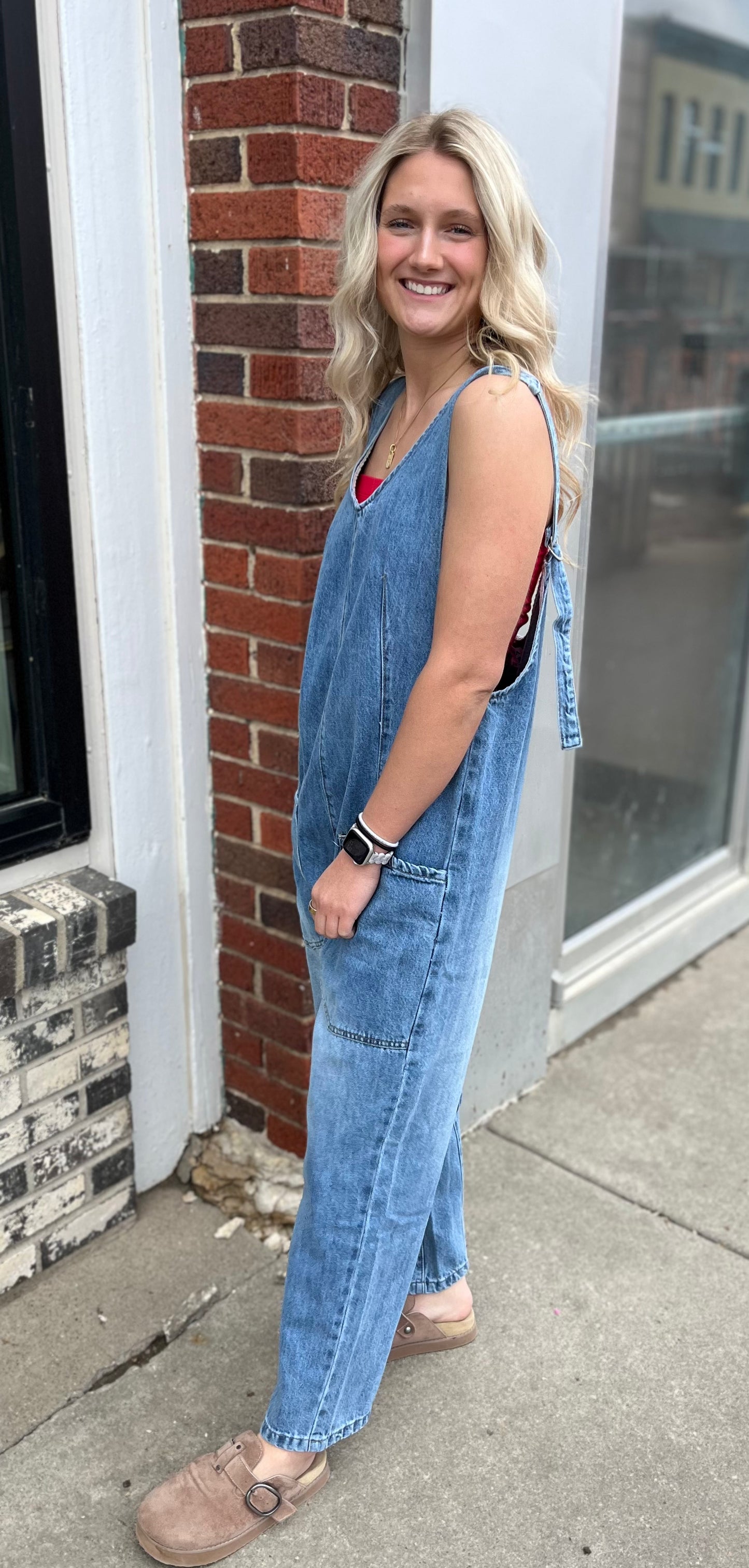Denim Loose Fit Jumpsuit