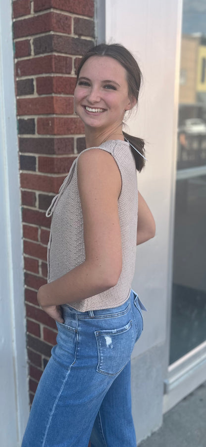 Ash Mocha Tie Vest
