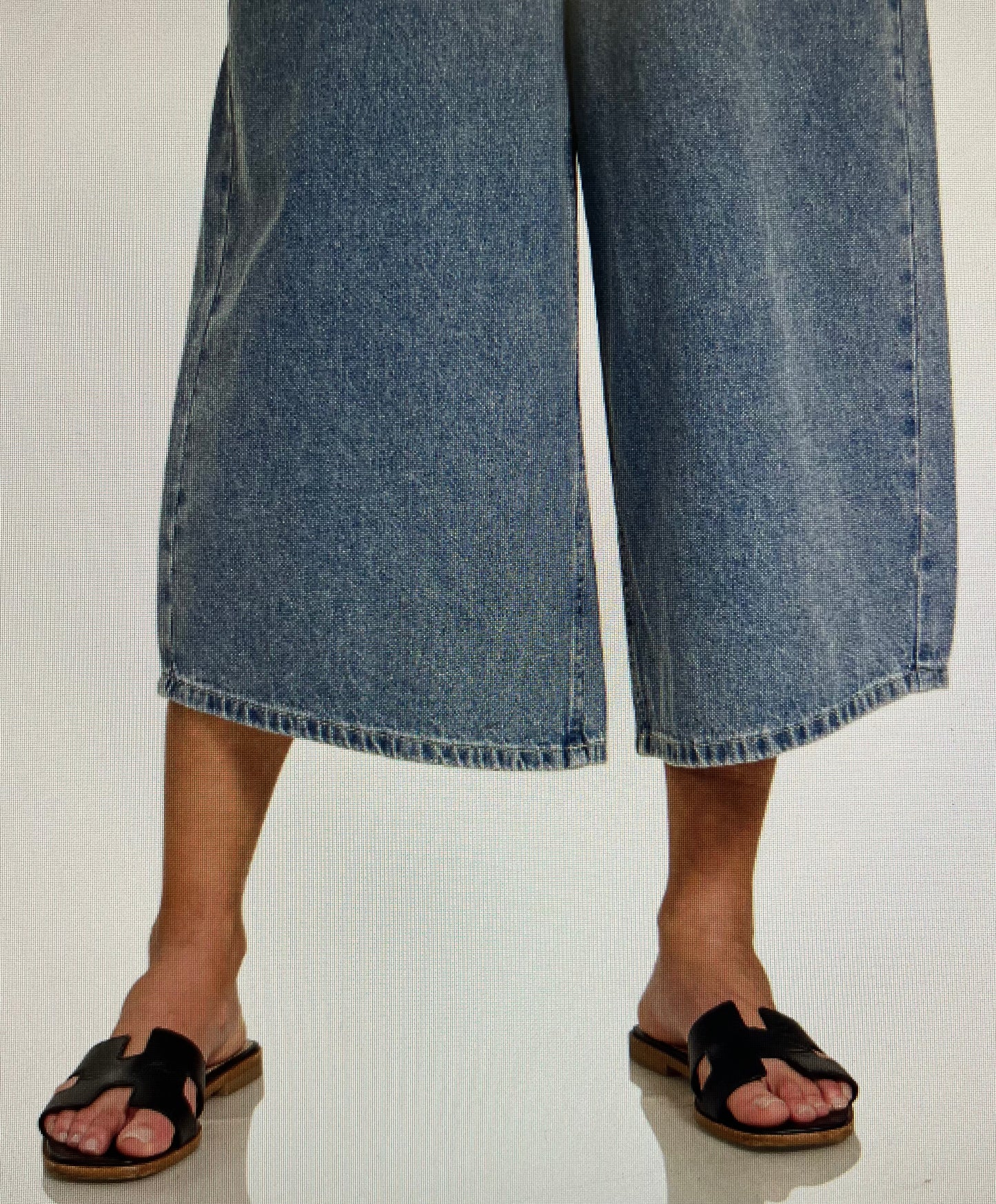 Denim Washed Wide Leg Overall