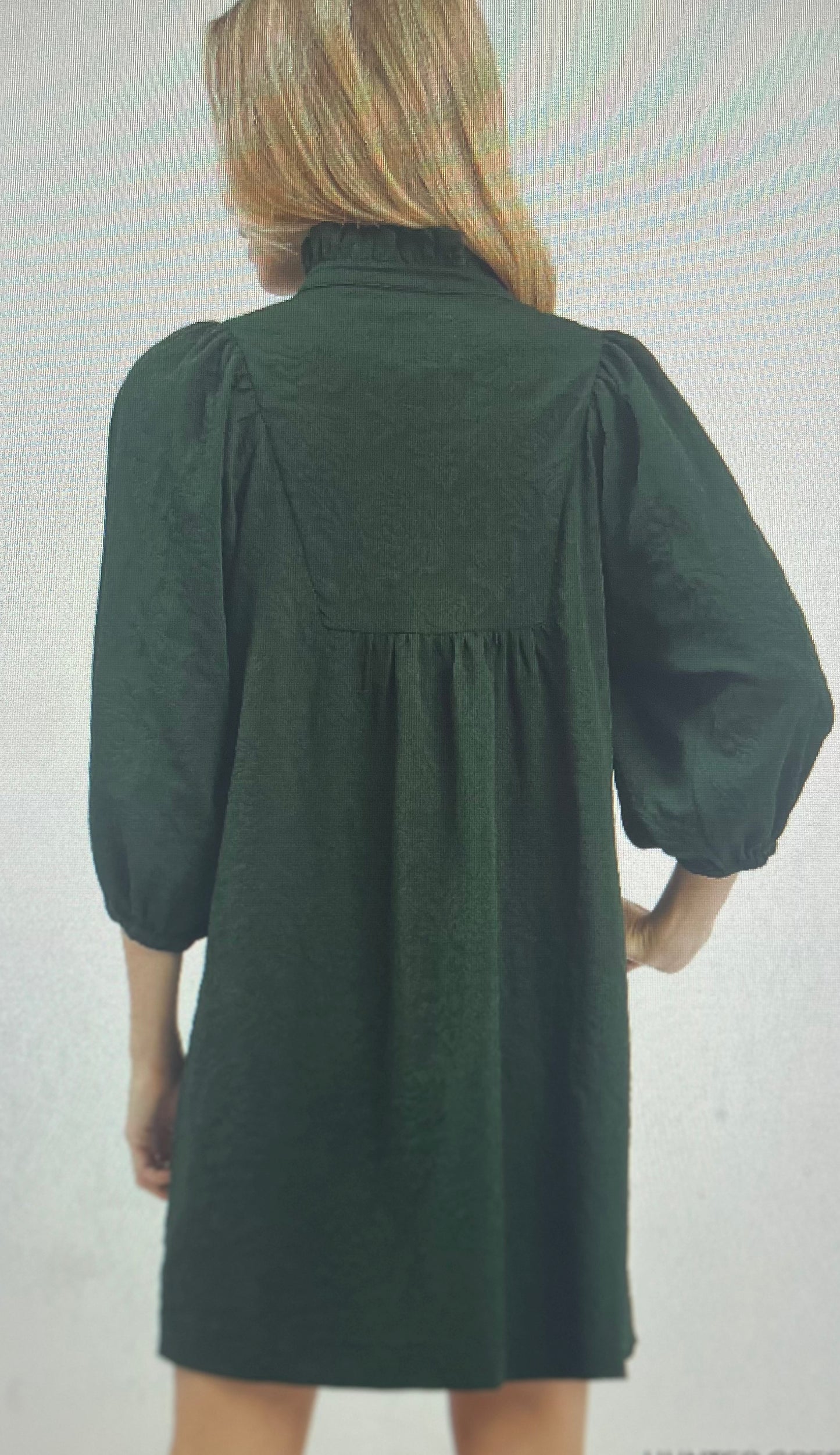 Hunter Green Lace Detail Dress