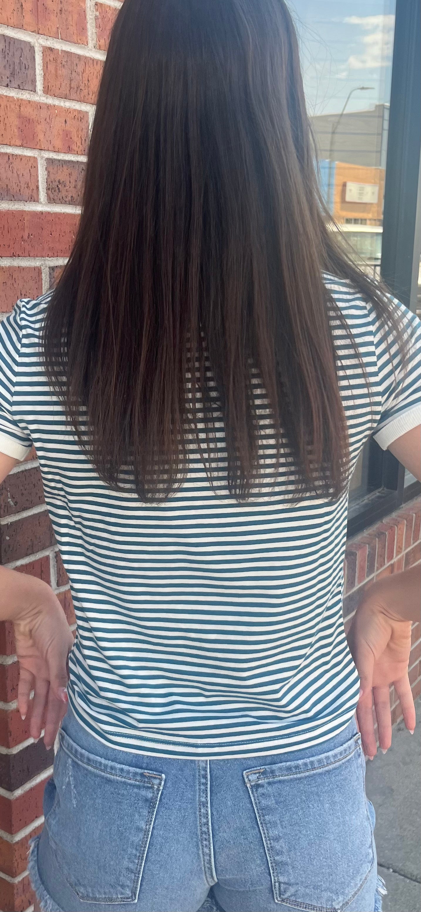 Fitted Stripe Stretch Tee