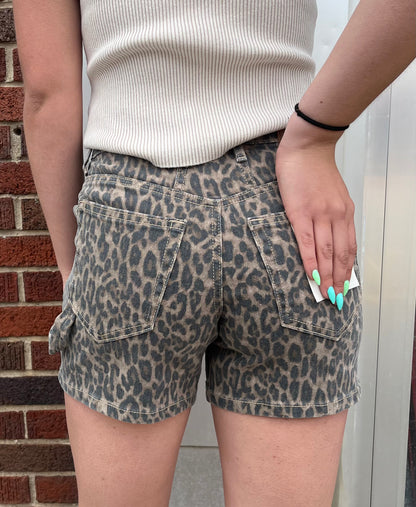 Cheetah Denim Short