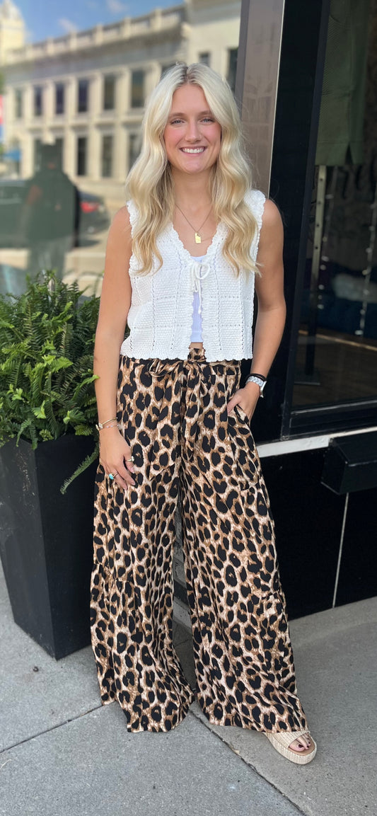 Leopard Palazzo Pant