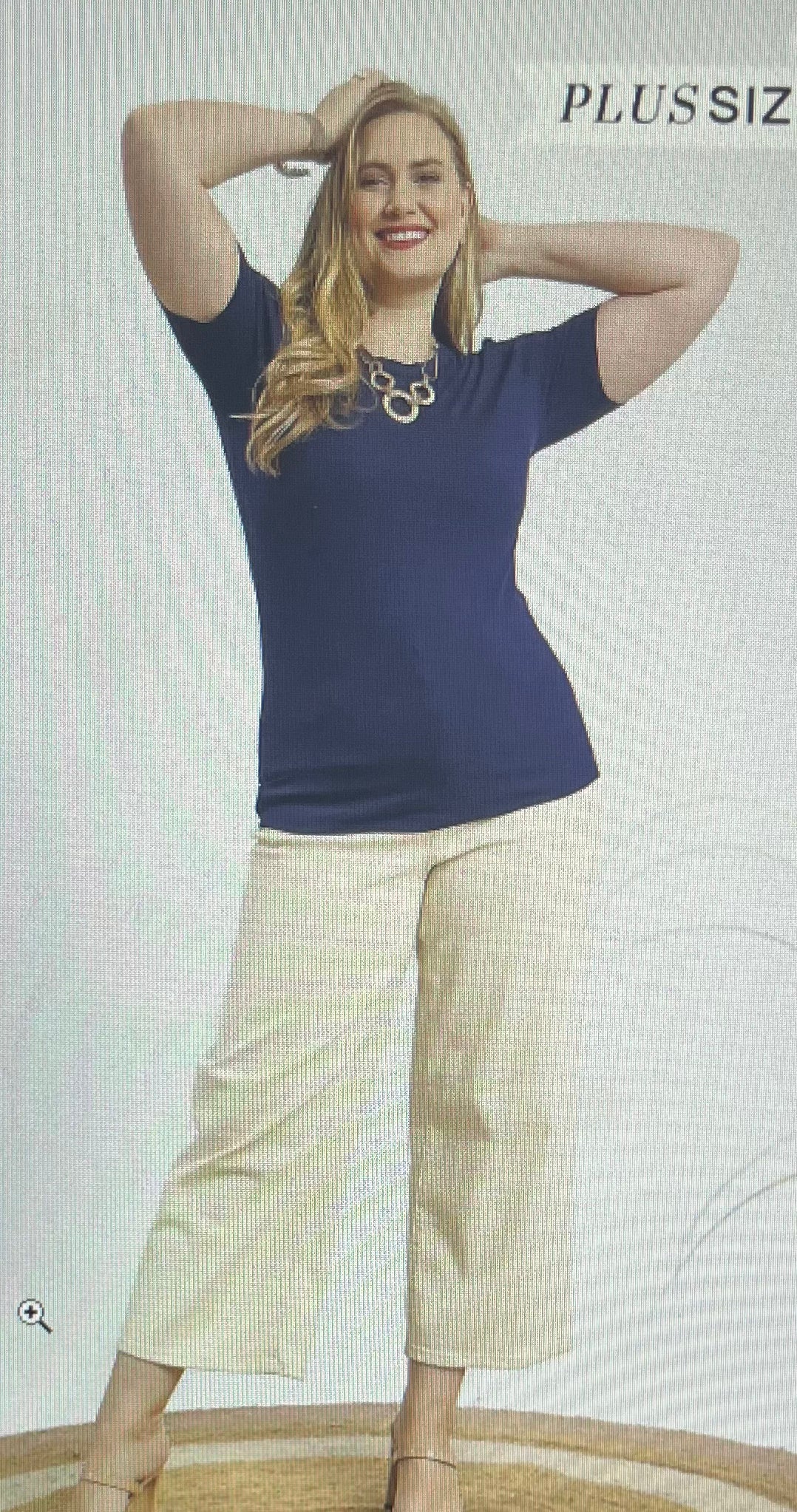 Navy Second Skin Tee PLUS