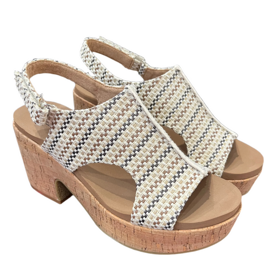 Tan Multi Miss Carley Wedge Sandals
